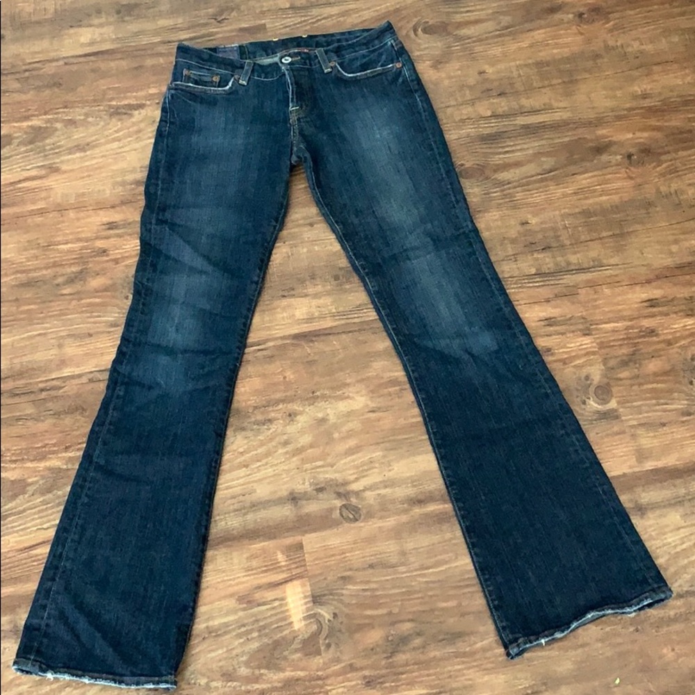Dark blue boot cut gently used Lucy Jeans